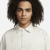 Nike Club мужские Button-Down Short-Sleeve Top цвет коричневый