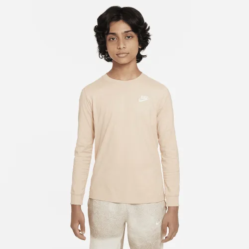 Nike Sportswear Big дитячі (для хлопчиків) Long-Sleeve футболка колір коричневий