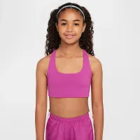 Nike One Big дитячі (Girls') Long-Line Sports Bra колір фіолетовий