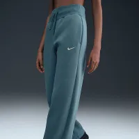 Nike Sportswear Phoenix Fleece женская С высокой Талией Wide-Leg Sweatpants синий