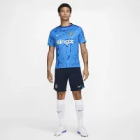 Chelsea FC Academy Pro мужские Nike Dri-FIT Soccer Short-Sleeve Pre-Match Top синий