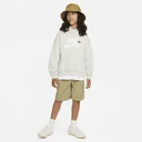 Nike SB Icon Fleece EasyOn Big дитячі оверсайз Pullover Толстовка з капюшоном колір сірий
