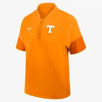 Tennessee Sideline Coach мужские Nike College 1/2-Zip Short-Sleeve Hooded Куртка Orange