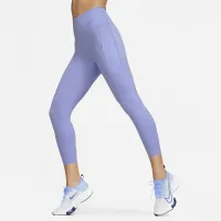 Nike Go женская Firm-Support С высокой Талией 7/8 лосины с карманамицвет фиолетовый