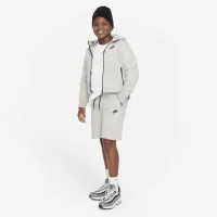 Nike Sportswear Tech Fleece Big детские (для мальчиков) шорты (Extended Size) цвет серый