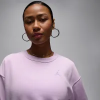Nike Jordan Brooklyn Fleece жіноча French Terry Crew-Neck світшот колір фіолетовий