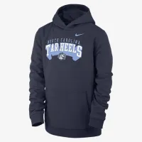 UNC Club Fleece Big дитячі (для хлопчиків) Nike College Pullover Толстовка з капюшоном блакитний