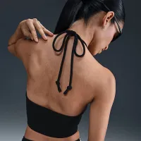 Nike Sportswear Chill Terry женская Slim Cropped French Terry Halter Top цвет черный