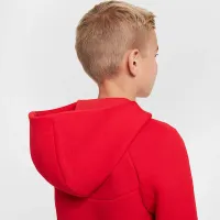 Nike Sportswear Tech Fleece Big дитячі Full-Zip Толстовка з капюшоном колір червоний