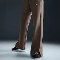 Nike Sportswear Phoenix Fleece жіноча З високою талією Wide-Leg Sweatpants колір коричневий