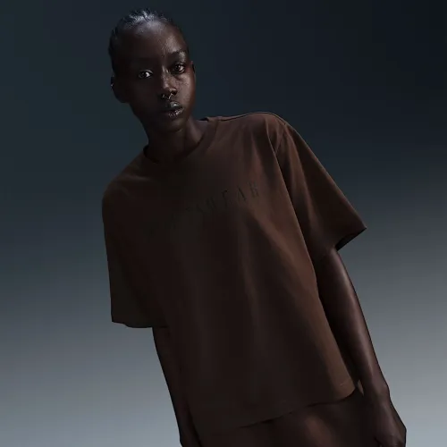 Nike Sportswear женская Boxy футболка цвет коричневый