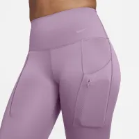 Nike Go женская Firm-Support С высокой Талией 7/8 лосины с карманамицвет фиолетовый