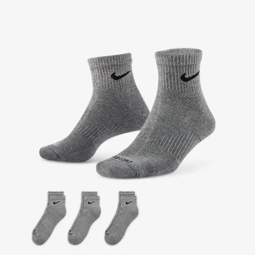 Nike Everyday Plus Cushioned тренировочные Ankle носки (3 пары) цвет серый