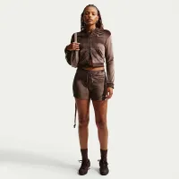 Nike Sportswear женская Full-Zip Long-Sleeve Hooded Top цвет коричневый