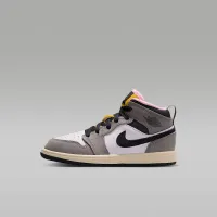 Nike Jordan 1 Mid SE Little дитячі Кросівки колір білий