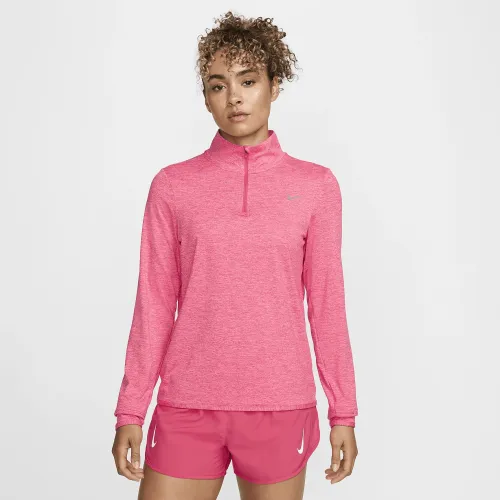 Nike Swift Element жіноча UV Protection 1/4-Zip Running Top Pink