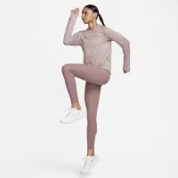 Nike Dri-FIT Swift Element UV женская Crew-Neck Running Top цвет фиолетовый