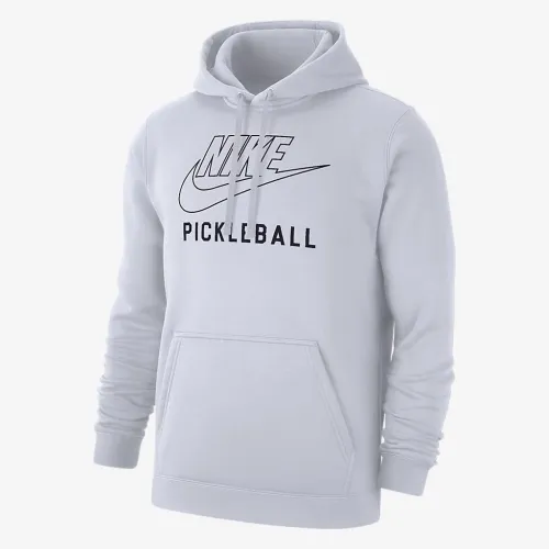 Nike Swoosh Club Fleece чоловічі Pickleball Pullover Толстовка з капюшоном колір білий