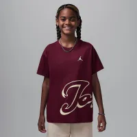 Nike Jordan Big детские Enchantment Script футболка цвет красный