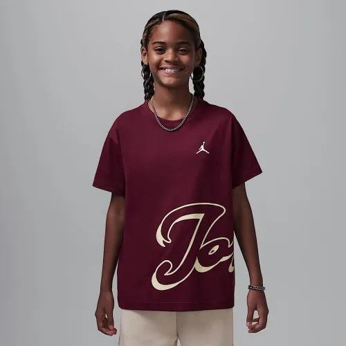 Nike Jordan Big детские Enchantment Script футболка цвет красный