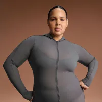 NikeSKIMS Weightless Layers женская Full-Zip Толстовка с капюшоном цвет серый
