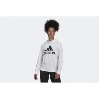 Кофта/футболка adidas Essentials Relaxed Logo Толстовка с капюшоном HD1800 - Белая