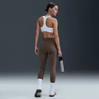 Nike Universa женская Medium-Support С высокой Талией Full-Length лосины с карманамицвет коричневый