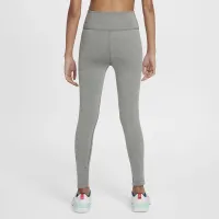 Nike One Big Kids’ (Girls') Dri-FIT С высокой Талией лосины цвет серый