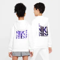 Nike Sportswear Club Fleece Big детские Толстовка с капюшоном цвет белый