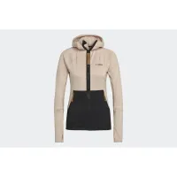Кофта/футболка adidas Terrex Tech Hooded Fleece Hiking GQ4257 - бежево-черная