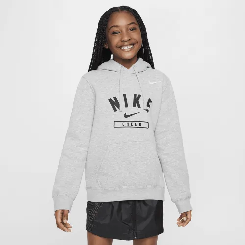 Nike Big дитячі (Girls') Cheer Pullover Толстовка з капюшоном колір сірий