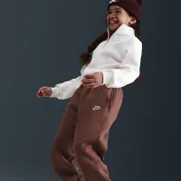Nike Sportswear Club Fleece Big детские Loose Pants цвет коричневый