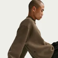 Nike Tech мужские Fleece Loose Fit Crew цвет коричневый