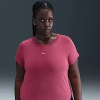 Nike Sportswear Chill Knit жіноча Cropped футболка (великі розміри) колір фіолетовий