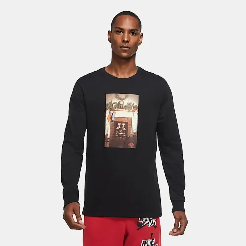 Nike Jordan Jumpman Chimney чоловічі Long-Sleeve футболка колір чорний