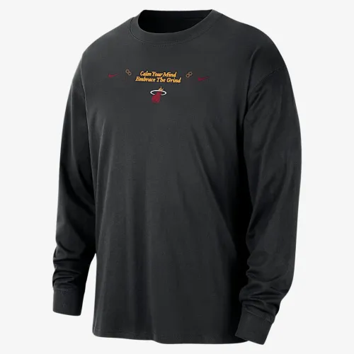 Miami Heat Courtside чоловічі Nike NBA Max90 Long-Sleeve футболка колір чорний