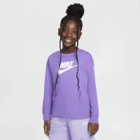 Nike Sportswear Big дитячі (Girls') Long-Sleeve футболка колір фіолетовий