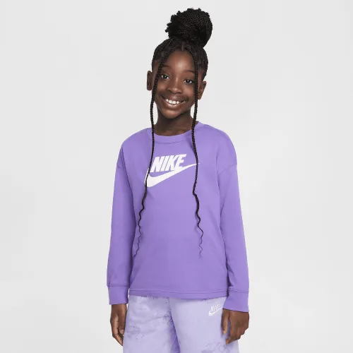 Nike Sportswear Big дитячі (Girls') Long-Sleeve футболка колір фіолетовий