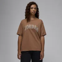 Nike Jordan жіноча Graphic футболка колір коричневий