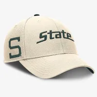 Michigan State Spartans Primetime Rise чоловічі Nike College Adjustable Hat колір коричневий