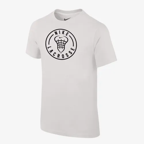 Nike Swoosh Lacrosse Big Kids' (Boys') T-Shirt White