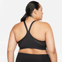 Nike Indy женская Light-Support Padded V-Neck Sports Bra (большие размеры) цвет черный