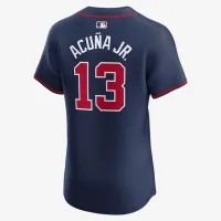 Ronald Acuña Jr. Atlanta Braves чоловічі Nike Dri-FIT ADV MLB Elite Jersey блакитний