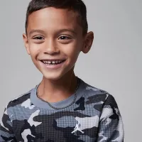 Nike Jordan Brooklyn Essentials Toddler Camo Long Sleeve Top колір сірий
