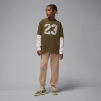 Nike Jordan Brooklyn Fleece Big детские Pants цвет коричневый