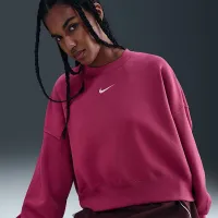 Nike Sportswear Phoenix Fleece женская Over-оверсайз Crew-Neck свитшот цвет фиолетовый