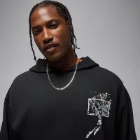 Nike Jordan Brooklyn чоловічі оверсайз Pullover Толстовка з капюшоном колір чорний