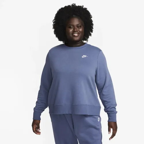 Nike Sportswear Club Fleece женская Crew-Neck свитшот (большие размеры) синий
