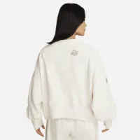 Nike Naomi Osaka Phoenix Fleece женская Over-оверсайз Crew-Neck свитшот цвет коричневый