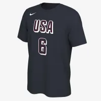 LeBron James USA мужские Nike баскетбольные футболка синий